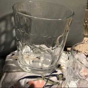 VTG Circleware Clear Patterned Juice or Rocks Glass - Set of 2